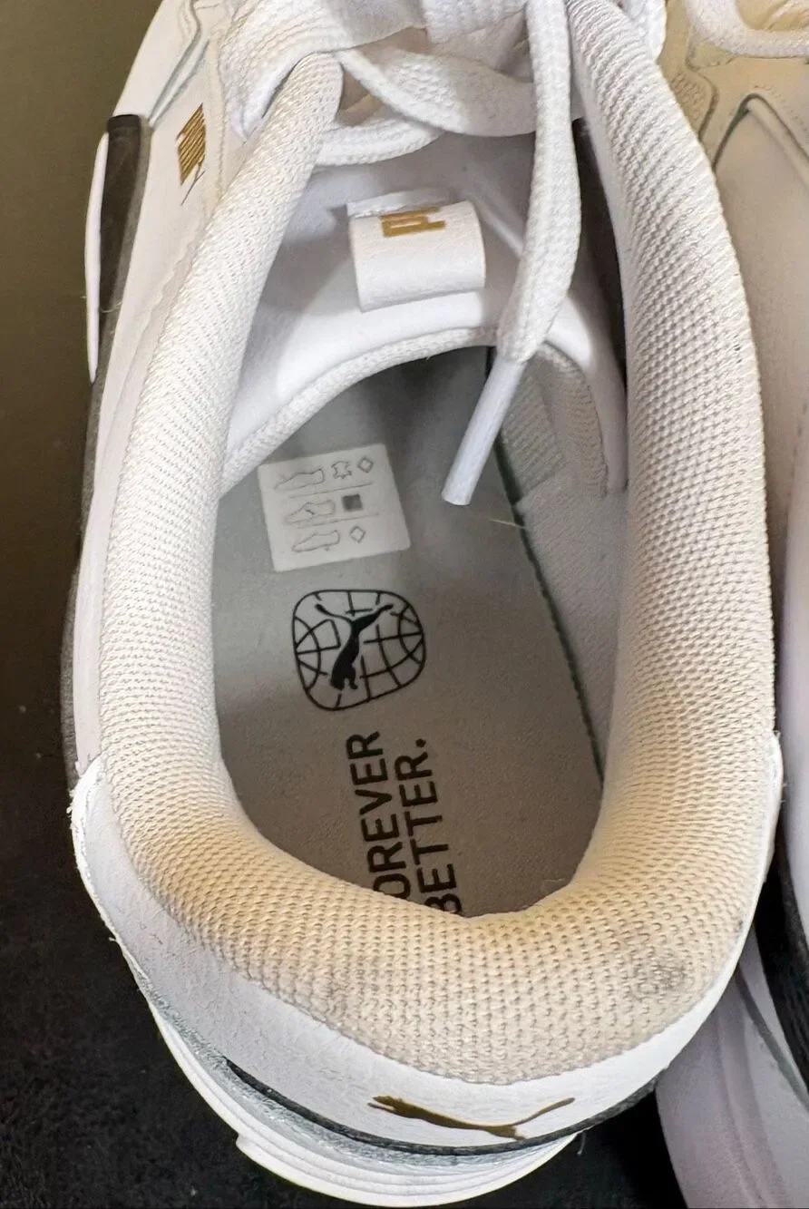 PUMA Karmen Rebelle Platform Sneakers White w/ Black Size